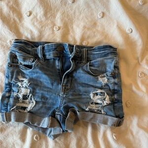 American Eagle Blue Distressed Jean Shorts